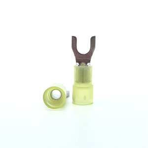 12-10 NYLON SPADE TERMINAL - STUD SIZE - #8